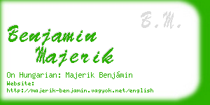 benjamin majerik business card
